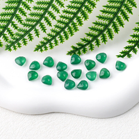 Pierre précieuse naturelle de haute qualité, taillée en facettes, Agate verte triangulaire brute, disponible pour la personnalisation, usine OEM