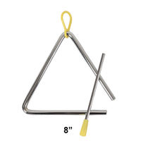 Bestselling 8-inch Orff Metal Percussion Triangle Instrument