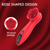 Frauen Erwachsenen-Sexspielzeug Gelance Rose Vibrator 9 Vibrationsmodi LED-Anzeige IPX7 Wasserdicht Magnetisches USB-Laden Fernbedienung