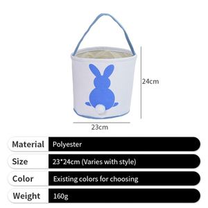 <b>Wholesale</b> Bunny Cute Design Plastic <b>Easter</b> Holiday Supplies <b>Egg</b> Basket Bag With Stuffed Animal - Product Image 3