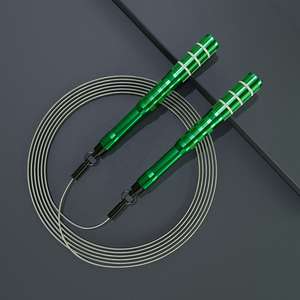 <span class=keywords><strong>10</strong></span> फुट लंबी समायोज्य उच्च गुणवत्ता वाले एल्यूमीनियम स्कीइंग रस्सी कस्टम लोगो फिटनेस के लिए उपयुक्त स्टील वायर केबल के साथ - Product Image 4