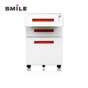 ארון קבצים פלדה בגודל 3 מגירות פלדה עם רולים יחידת אחסון ניידת עם רולים יחידת אחסון נייד מצויד - Product Image 2