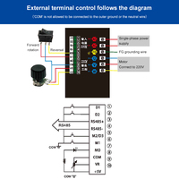 Controlador de Velocidad de Motor Digital Multifunción con Pantalla Digital y Control MCU UX-52 de 400W, AC220V, Regulador de Precisión, Avance y Retroceso, 50/60hz