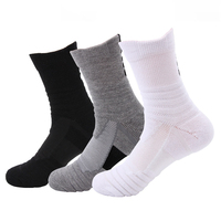 Chaussettes de sport logo personnalisé brodé Gym Athletic Sneaker Chaussettes Hommes Chaussettes de sport Trainers Elite Chaussettes de basket-ball