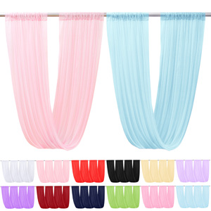 <span class=keywords><strong>Tringle</strong></span> de <span class=keywords><strong>plafond</strong></span> à deux extrémités en mousseline 100D épaissie pour <span class=keywords><strong>rideau</strong></span>, style européen, décoration de mariage et de célébration - Product Image 2