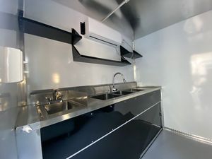 <span class=keywords><strong>Remolque</strong></span> de Comida para Asados de Aluminio Cuadrado con Terraza |   Parrilla Ahumadora con Luces <span class=keywords><strong>LED</strong></span> para Barbacoa Callejera - Product Image 5