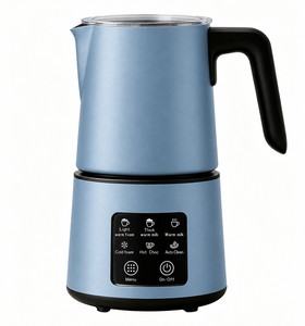 Blue Automatic <b>Electric</b> <b>Milk</b> <b>Frother</b> Stand Multifunctional <b>Milk</b> Heater <b>Frother</b> - Product Image 1
