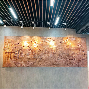 [Marca] Panel Decorativo de Imitación de Cobre con Retroiluminación, Mural de Pared Rectangular, Estilo Tradicional para Oficina de Aduanas - Product Image 2