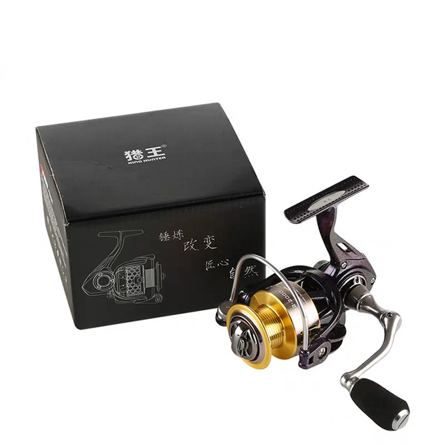 LUTAC 7+1BB Ball Bearing Saltwater High Speed Right Left Hand Spinning Bait Casting Fishing Reel 5.2:1 Gear Ratio Gold&Black EVA