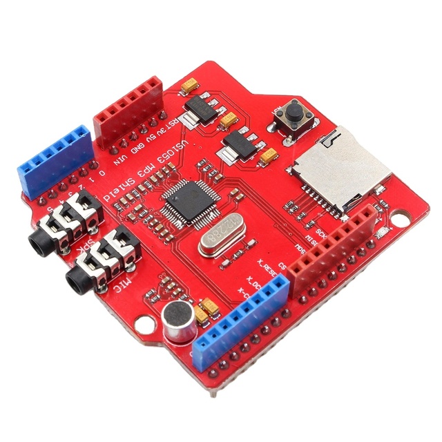VS1053 VS1053B Stereo Audio MP3 Player Shield Record Decode Development Board Module With TF Card Slot