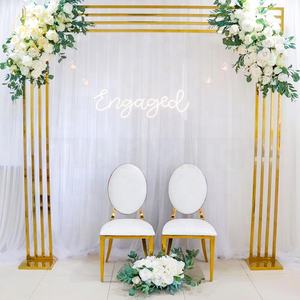 Venta al por mayor desmontar Acero inoxidable boda Acero inoxidable mesa de comedor y sillas conjuntos de sillas de habitación moderna - Product Image 5