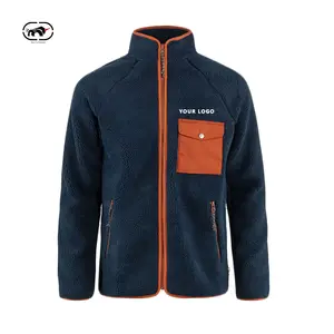 Winter Polar Fleece Jackets Men Full Zipper Custom Logo Outdoors Wear Fleece Jacket