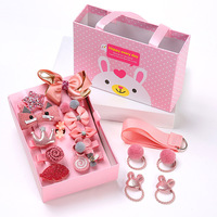 Épingle à cheveux arc-en-ciel de dessin animé 18 pièces/ensemble d'usine vente de coffret cadeau fait à la main pour filles enfants accessoires de cheveux pinces à cheveux fantaisie et mignonnes
