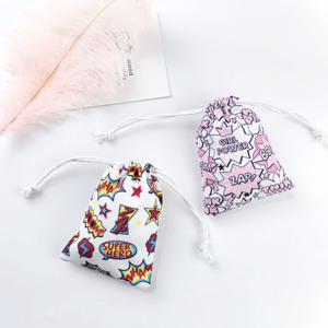 Factory Outlet Eco Organic Cotton <b>Draw</b> String Bag Logo Small Gift Drawstring Bag Customized <b>Storage</b> Jewelry Necklace Ring Bags - Product Image 5