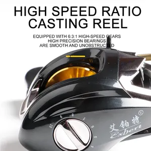 ABT-02 Serie Angel rolle Voll metall High Speed Bait casting Rolle Salzwasser Angel rollen