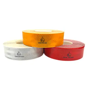 ECE 104R 00821 Adhesive Diamond Grade PET 3M Yellow Reflective Roll Tape For Trailer