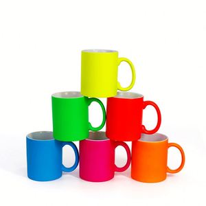 11Oz Sublimation Stoneware Ceramic <b>Mug</b> Heart Handle Color Changing Glossy Matt Finish AA Grade American Style - Product Image 1
