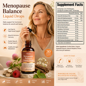 Gouttes liquides pour la ménopause avec logo personnalisé OEM, force maximale, soulagement des symptômes de la ménopause, équilibre hormonal, 60 ml - Product Image 2