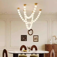 Lampe à bulles moderne minimaliste personnalisée, lustre en forme de haricot magique, lampe suspendue pour hall d'hôtel, escalier, design créatif