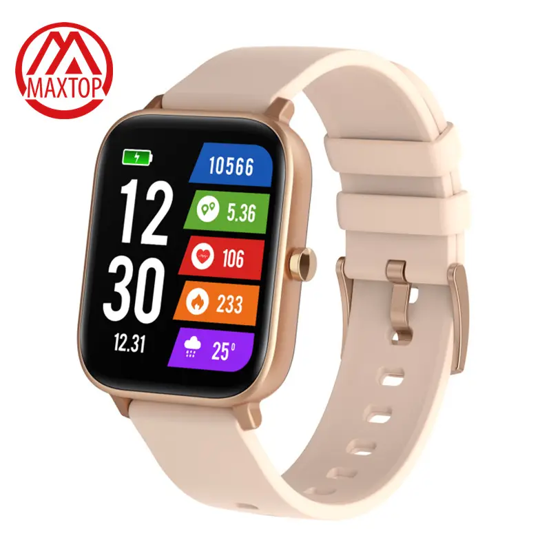 Maxtop Low Price Men Women Bracelet Ip67 Water Proof Multifunctional Heart Rate Blood Pressure Calling Smart Watch With Camera