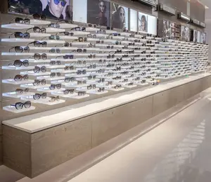 Exhibidor de gafas de sol de alta gama, expositor de lentes de sol de marca, tienda de óptica