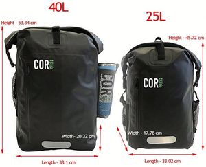 Sac à dos étanche en PVC 30L avec sangle, sac étanche pour la randonnée, le camping, les sports de plein air, l'escalade, les excursions décontractées - Product Image 5