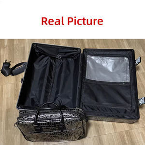 Valise à roulettes en cuir <span class=keywords><strong>de</strong></span> voyage à roulettes <span class=keywords><strong>2</strong></span> pièces - Product Image 4