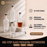 Botol Kaca Anggur Langsung dari Pabrik dengan Tutup Sekrup 5000ml Botol Kaca Anggur untuk Whisky Vodka Tequila & Lainnya