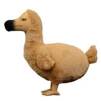 V189-Dodo brun réaliste personnalisé de haute qualité, animaux en peluche doux, cadeau unique pour la décoration de la maison des enfants