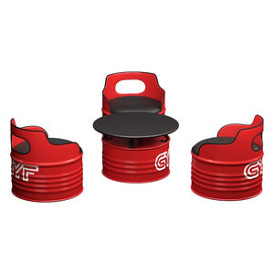 Juego de barra de hierro forjado industrial con diseño de tambor de aceite Sofá de cabina de cafetería personalizado-Uso comercial Ecológico Durable - Product Image 6