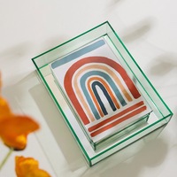 Cadre photo transparent en acrylique coloré pour vente en gros, boîte à ombre DIY, support de poster 6 pouces, pour table et mur, personnalisable