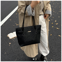 Bolso de Mano de Gran Capacidad con Relieve para Mujer, Bolso de Hombro con Superficie Texturizada para Oficina y Trabajo