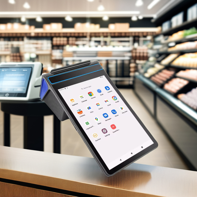 8 Inch Android 12 Capacitive Touch Screen System Nfc Pda Portable Hand Held All in One Android Device Tablet Pos With Printer