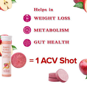 OEM発泡ビタミン剤（アップルサイダービネガー1000mg配合＆ビタミン<span class=keywords><strong>B6</strong></span>）消化器の健康と気分の調子を整えるアップル風味 - Product Image 2