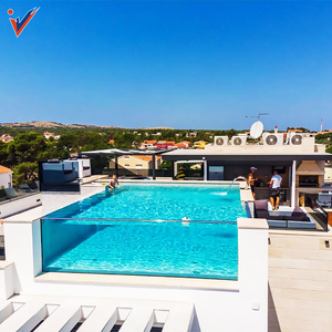 Nhựa trong suốt Chứa Acrylic bơi hồ bơi tấm Acrylic hồ bơi được cài đặt bởi tấm - Product Image 3