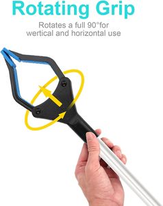 Ramasseur à long manche avec pôle en alliage d'<span class=keywords><strong>aluminium</strong></span> pliable, pince sanitaire, pince à déchets, outil de nettoyage - Product Image 3