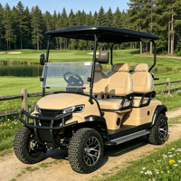 Voiturette de golf électrique de luxe 4 places avec coffre arrière intégré et couleur de carrosserie personnalisée pour le marché américain, haute efficacité