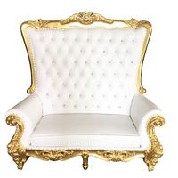 Chaise Trône à Dossier Haut pour Hôtels 5 Étoiles, Vente Événementielle, Chaises Royales Modernes en Plastique Transparent pour Mariages, Chaises de Roi et de Reine