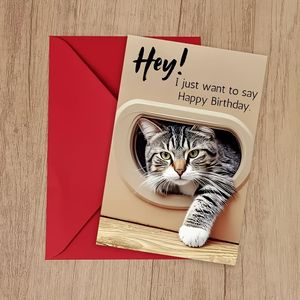 การ์ดอวยพรกระดาษเคลือบลามิเนตพร้อมโลโก้แบบกำหนดเอง พิมพ์ออฟเซ็ต และซองจดหมายดีไซน์สร้างสรรค์สำหรับงานวันเกิด - Product Image 1