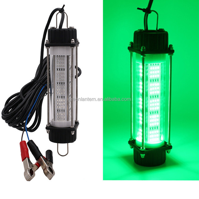 High Power LED Fish Underwater Fishing Light 120W 12V Green White Yellow Lure Submersible Fishing Attracting Finder Night Light