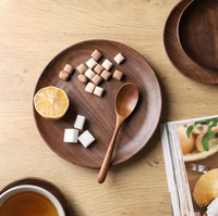 Nouveau design – Bol à fruits rustique en bois d'acacia, plateau décoratif festonné de taille moyenne, idéal pour la maison, la cuisine et la table à manger