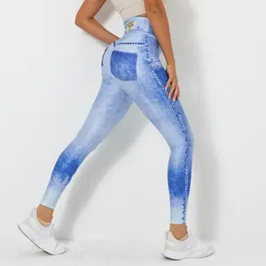 Pantalones de Yoga a cuadros para mujer, ropa deportiva Sexy de cintura alta para gimnasio, sin costuras, Gingham Net