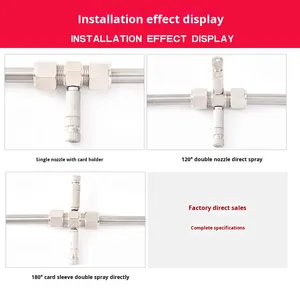 หัวฉีดพ่นละอองทองแดงทองเหลืองแรงดันสูง ใช้พลังน้ำ สำหรับเครื่องจักรสิ่งทอ เพิ่มความชื้นในโรงเรือน พ่นยาในฟาร์ม ระบบทำความเย็น - Product Image 4