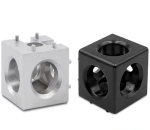 2020 3030 4040 in <span class=keywords><strong>alluminio</strong></span> estruso profilo quadrato giunto angolare 2 vie 3 vie connettori cubici nero CE 6000 serie taglio - Product Image 3