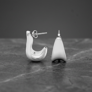 ต่างหูแบบติดหูทรงโค้งหนาเรียบๆ [เส้นผ่านศูนย์กลาง 4.5 มม.] - Product Image 3