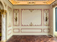 Service de personnalisation d'intérieur complet, modélisation 3D et rendu pour un projet de villa française classique de luxe