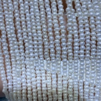 Perles de culture d'eau douce naturelles blanches, forme pomme de terre, taille mini 2-2,5 mm, en fil, rares