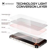 Vente en gros 9H 2.5D 0.33mm clair téléphone portable verre trempé protecteur d'écran Protection des yeux lumière rouge pour iPhone 14 15 16 Pro Max