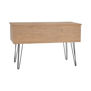 Modern Industrial Oak Colour SAMOS Working Desk with Metal Legs Compact Computer Desk for Home Office and Student Study Area - Product Image 5