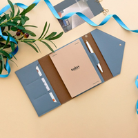 Organisateur de carnets en cuir PU pour voyage, support de liste de contrôle de bureau, pochette pour agenda, fournitures de bureau et scolaires
